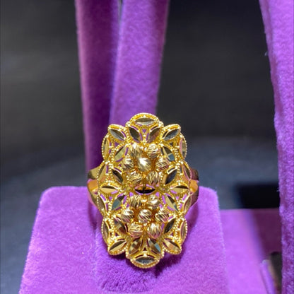 22 Ayar Altın Yüzük Başak Özel Tasarım 4.40gr 18 Numara Kadın - Y01035