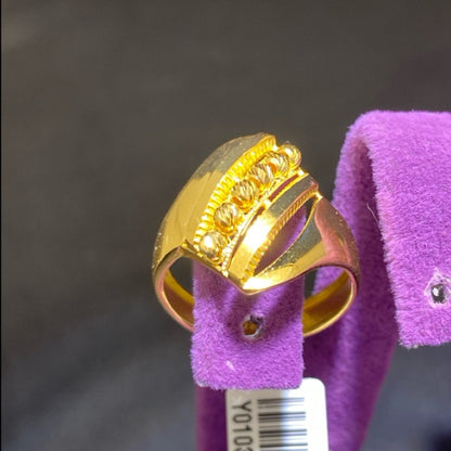 22 Ayar Altın Yüzük Dorika Modern Tasarım 4.70gr 17 Numara Kadın - Y01034