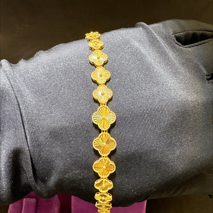 22 Ayar Altın Bileklik Yonca Özel Tasarım 9.49gr 20 CM Kadın - B00983