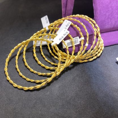 22 Ayar Altın Kıvırcık Bilezik Modern Tasarım 11.97gr Kadın - BZ01291