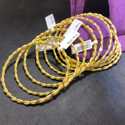 22 Ayar Altın Kıvırcık Bilezik Özel Tasarım 14.92gr Kadın - BZ01295