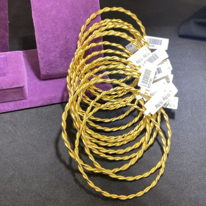 22 Ayar Altın Kıvırcık Bilezik Özel Tasarım 10.08gr Kadın - BZ01298