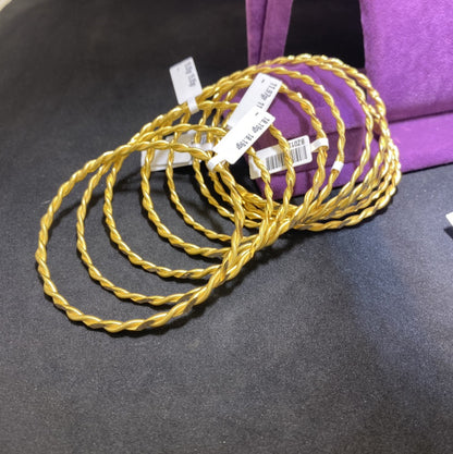 22 Ayar Altın Kıvırcık Bilezik Modern Tasarım 10.06gr Kadın Hediye - BZ01293