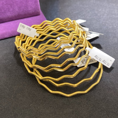 22 Ayar Altın Bilezik Zigzag Özel Tasarım 12.01gr Kadın - BZ01281