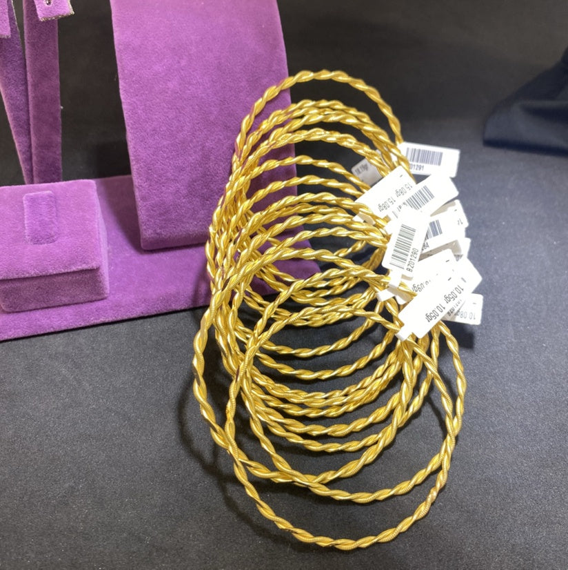 22 Ayar Altın Kıvırcık Bilezik El İşi 30.31gr Kadın - BZ01306