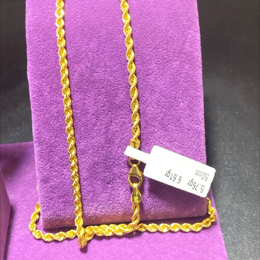 22 Ayar Altın Halat Özel Tasarım 5.76gr 50cm Hediye - H00209