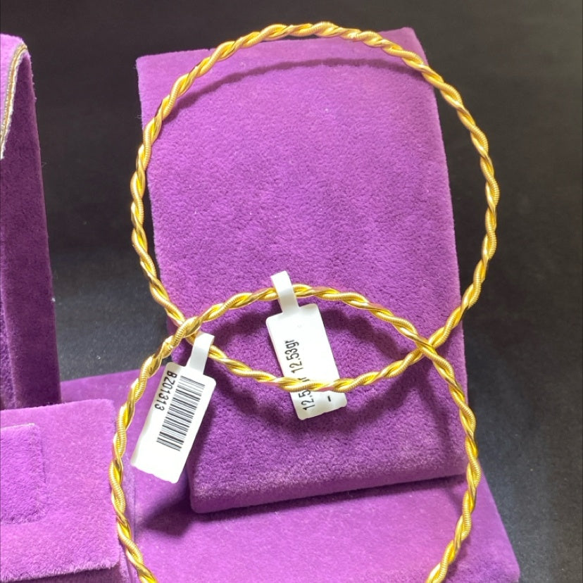 22 Ayar Altın Bilezik Kıvırcık Özel Tasarım 12.53gr Hediye Kadın Paksoy Kuyumculuk - BZ01312