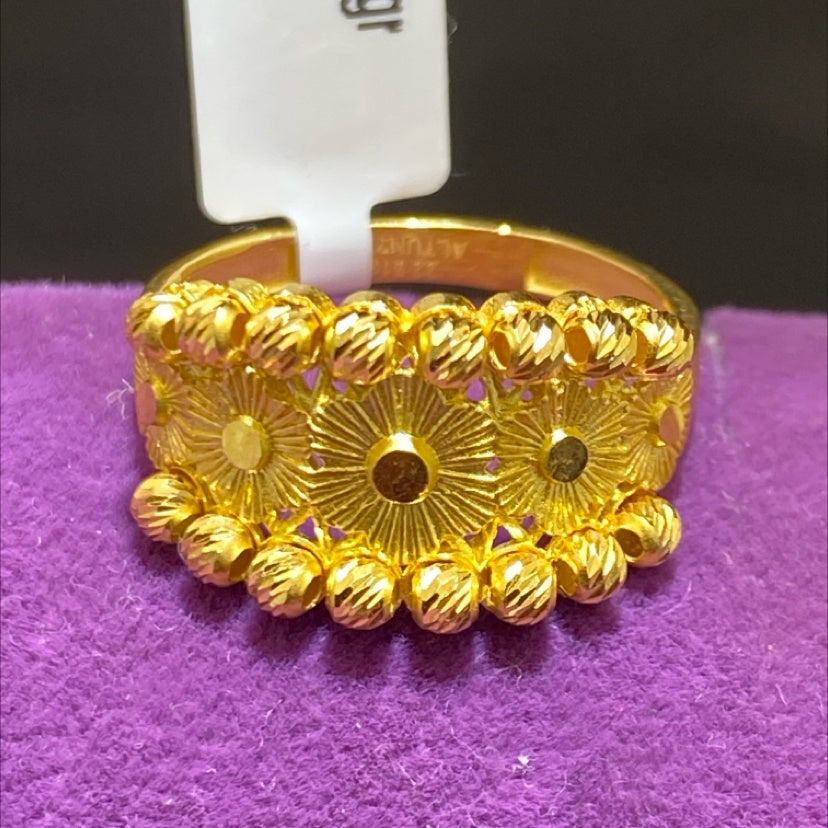 22 Ayar Altın Yüzük Dorika Toplu Dorikalı Model 4.46gr 19 Numara Kadın Paksoy - Y01050