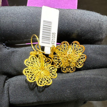 22 Ayar Altın Küpe Gül Model 4.84gr Kadın Özel Tasarım Paksoy Kuyumculuk - K01005