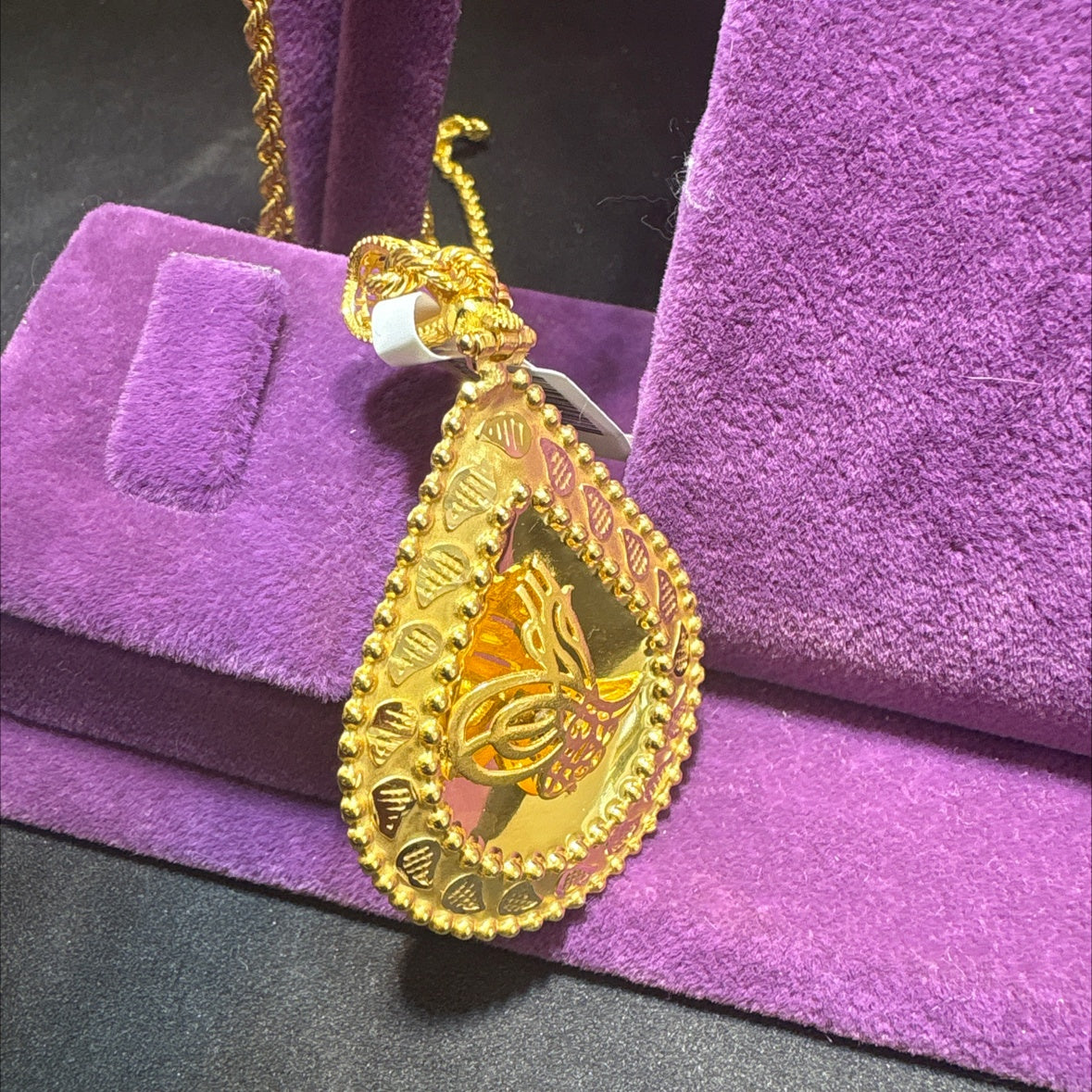 22 Ayar Altın Kolye Ucu Tuğralı Özel Tasarım 5.41gr Hediye Kadın Erkek Paksoy - C00300