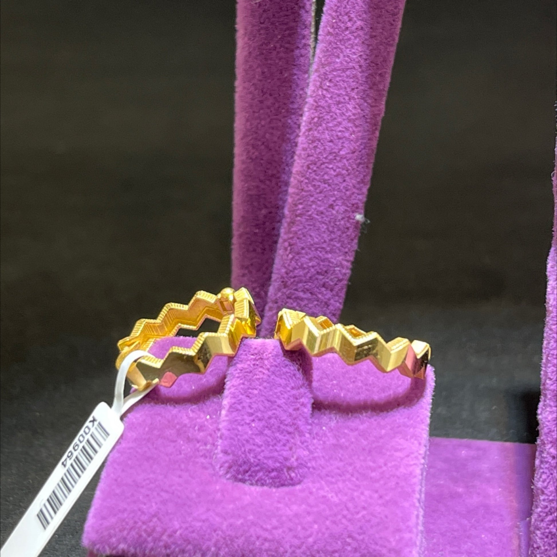 22 Ayar Altın Küpe Halkalı Zikzak 3.55gr Kadın - K00964