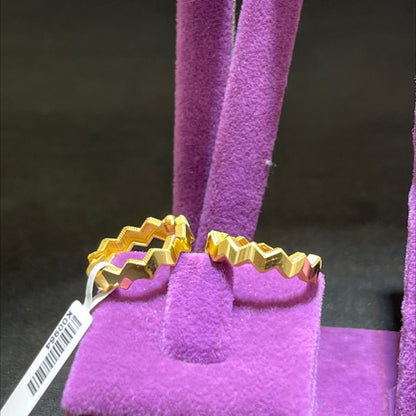 22 Ayar Altın Küpe Halkalı Zikzak 3.55gr Kadın - K00964