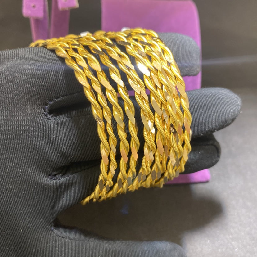 22 Ayar Altın Kıvırcık Bilezik Özel Tasarım 18.09gr Kadın - BZ01285