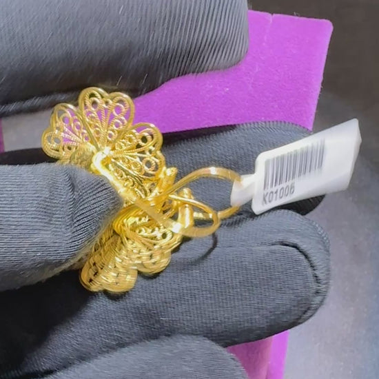 22 Ayar Altın Küpe Gül Model 4.84gr Kadın Özel Tasarım Paksoy Kuyumculuk - K01005