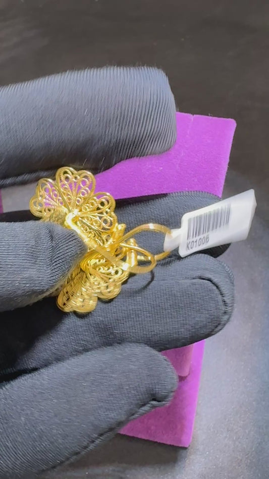 22 Ayar Altın Küpe Gül Model 4.84gr Kadın Özel Tasarım Paksoy Kuyumculuk - K01005 - alternatif görsel