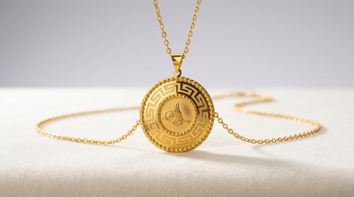 Versace Model 22 Ayar Altın Kolye